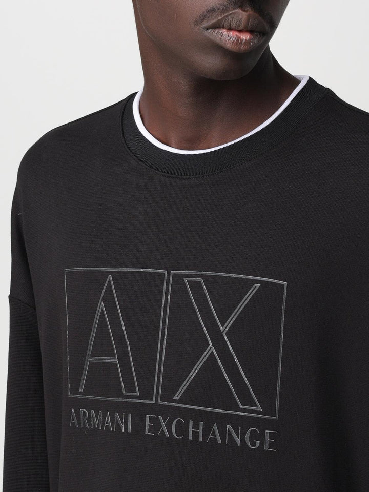 ARMANI EXCHANGE  Felpa Giro White Logo Su Tinta Uomo |  JEK PIT