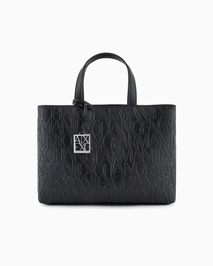 ARMANI EXCHANGE  Borsa Rubber Medium Op. Logo Allover Donna |  JEK PIT