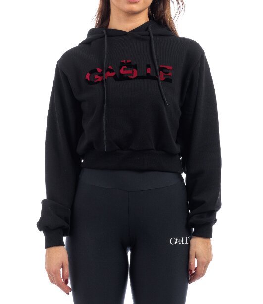 GAELLE Felpa Capp. Cropped Logo Ricam. Donna - JEK PIT