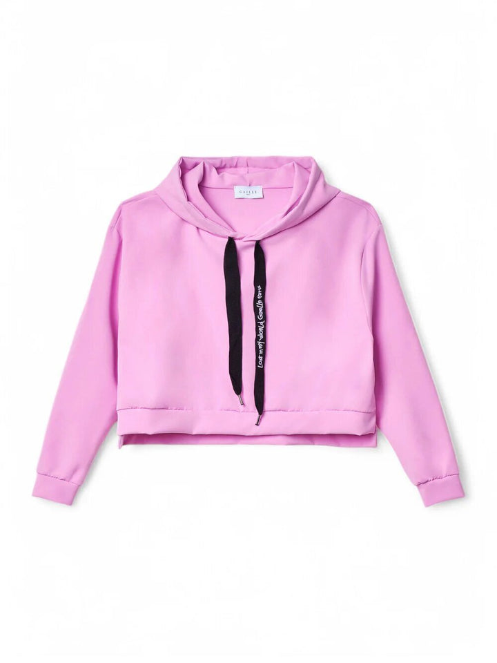 GAELLE Felpa Life Tag Ricamo Laccio Donna - JEK PIT