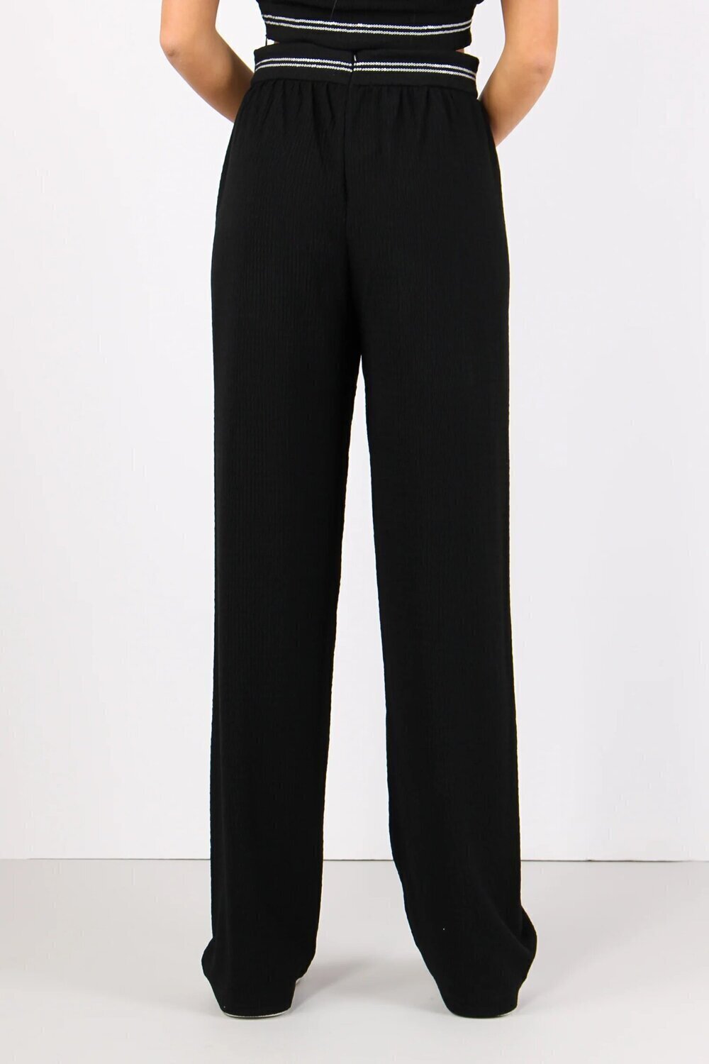 GAELLE Pantalone Largo Con Cinto Logato Donna - JEK PIT