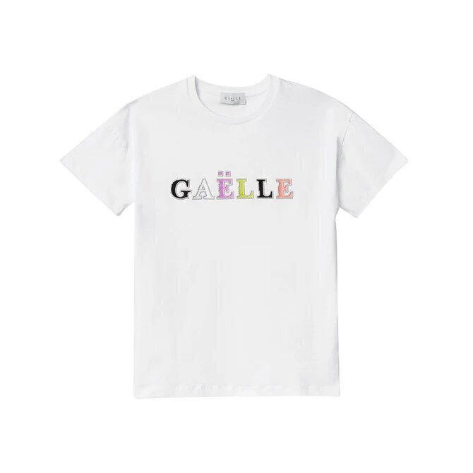 GAELLE t - Shirt Logo Multicolor Ricamato Donna - JEK PIT