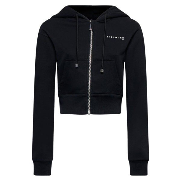 JOHN RICHMOND X Felpa Con Zip e Cappuccio Basic Donna - JEK PIT