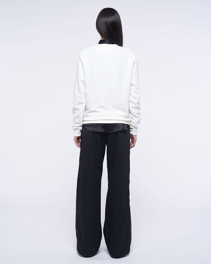 JOHN RICHMOND X Felpa Giro Logo Brillantini Donna - JEK PIT