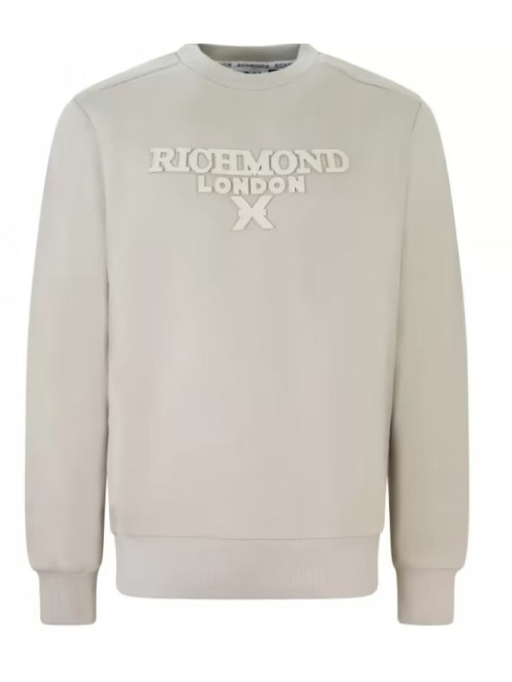 JOHN RICHMOND X Felpa Logo Centrale In Pelle Uomo - JEK PIT