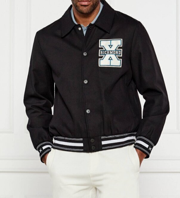 JOHN RICHMOND X Giubbino Doppio Logo e Stampa Ricam. Uomo - JEK PIT