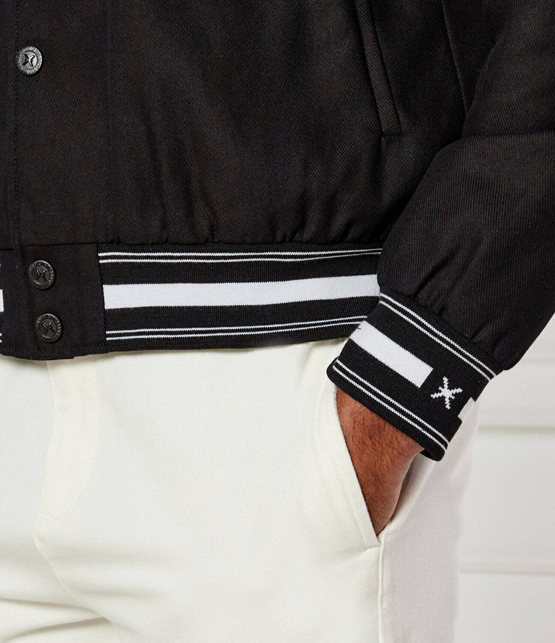 JOHN RICHMOND X Giubbino Doppio Logo e Stampa Ricam. Uomo - JEK PIT