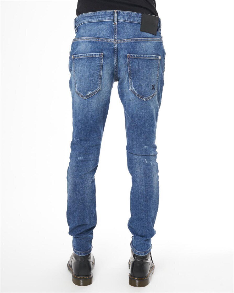 JOHN RICHMOND X Jeans 5 Pockets Feiner Strappato Uomo - JEK PIT