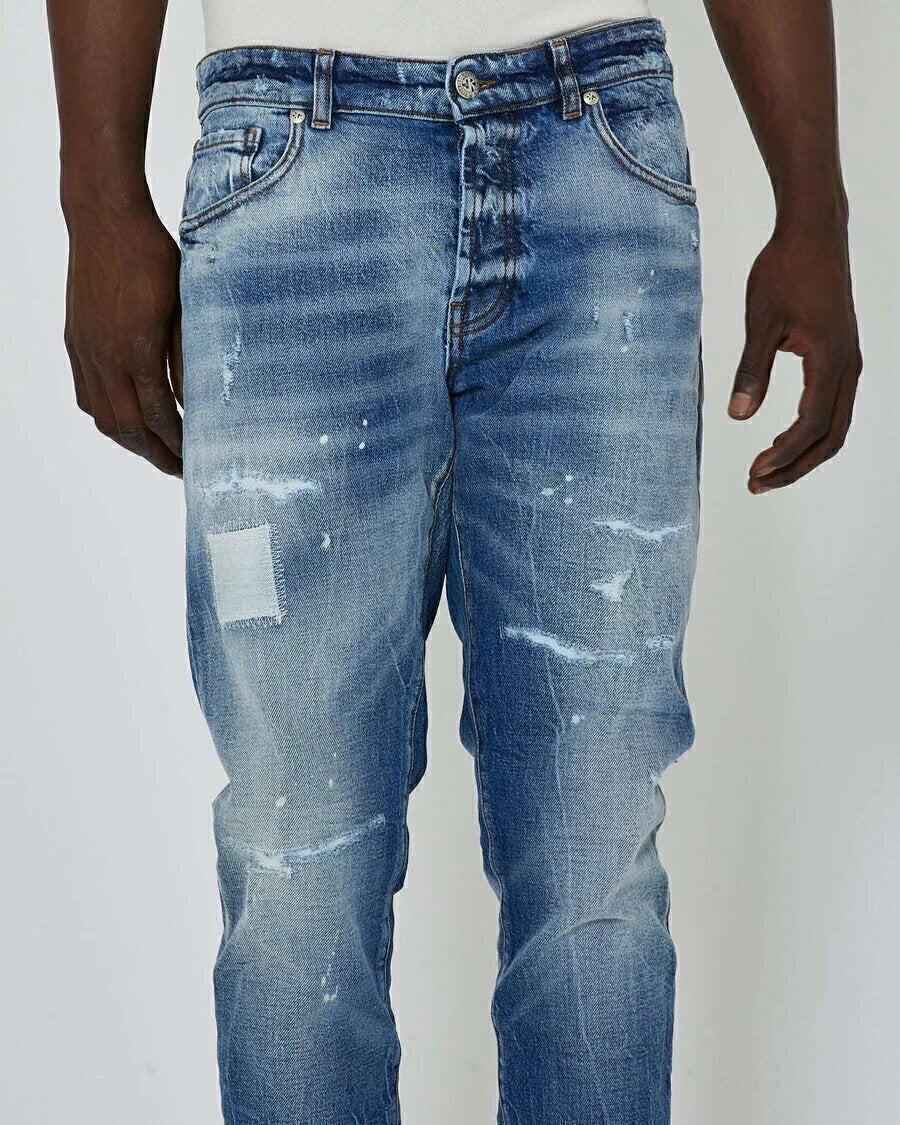 JOHN RICHMOND X Jeans Con Strappi / Toppe Uomo - JEK PIT