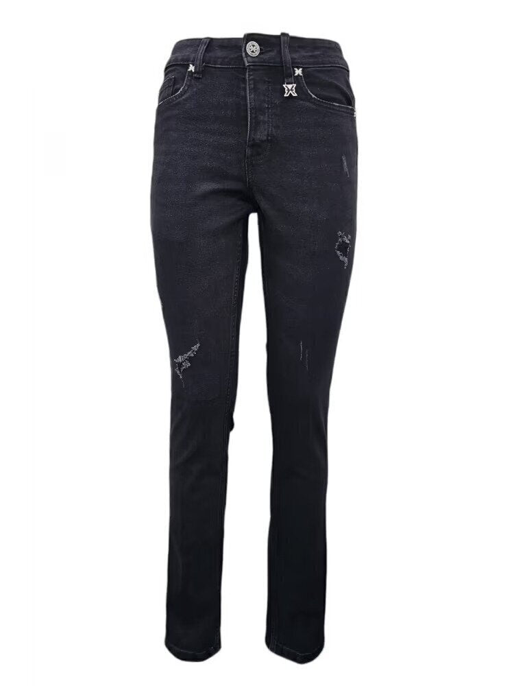 JOHN RICHMOND X Jeans Slim Fit River Rotture Uomo - JEK PIT