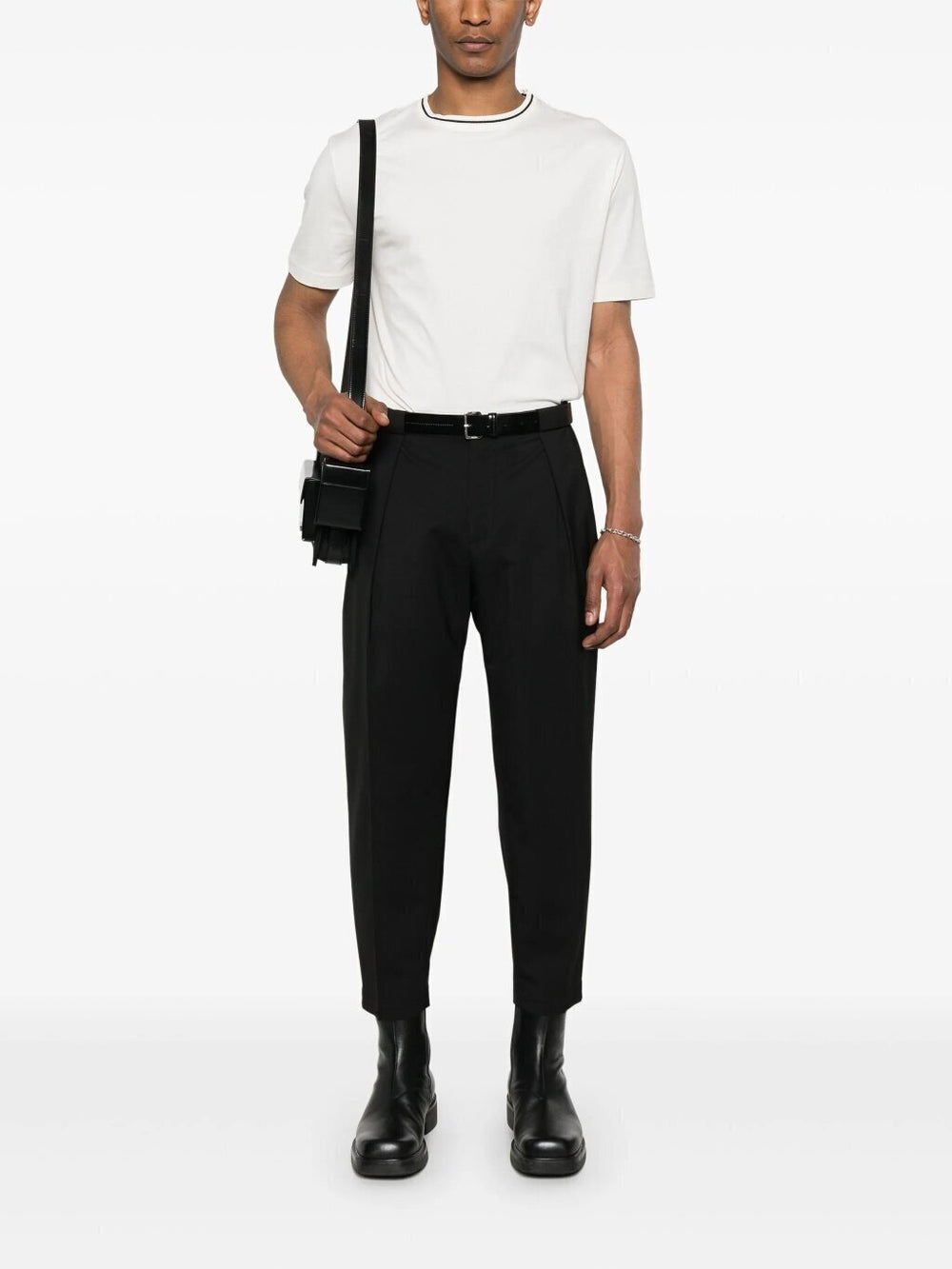 JOHN RICHMOND X t - Shirt Con Riga Su Collo Uomo - JEK PIT