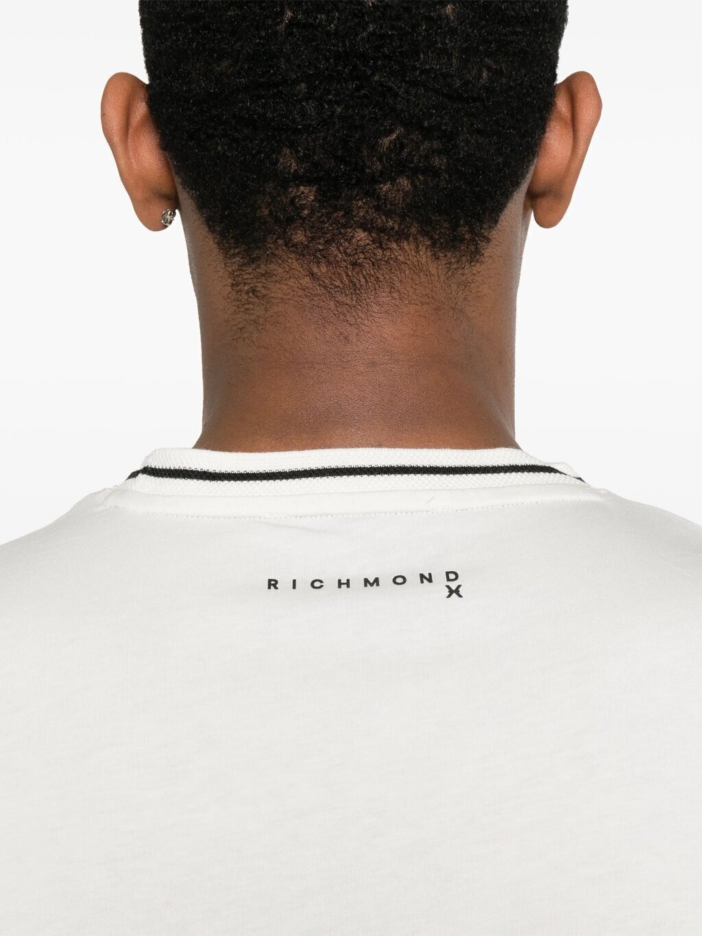 JOHN RICHMOND X t - Shirt Con Riga Su Collo Uomo - JEK PIT