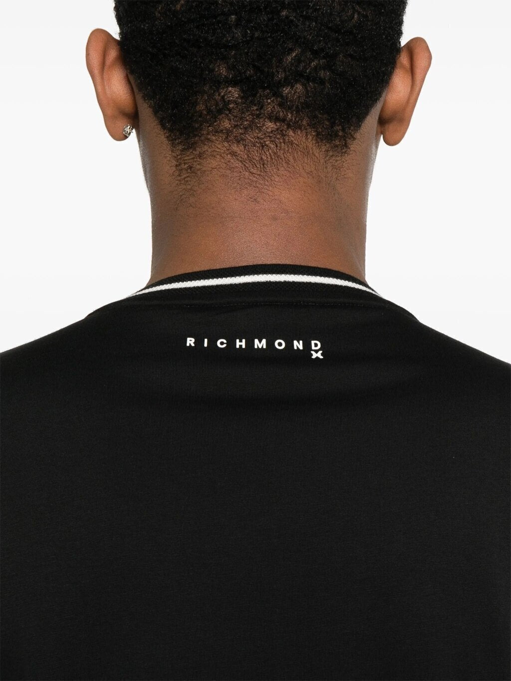 JOHN RICHMOND X t - Shirt Con Riga Su Collo Uomo - JEK PIT