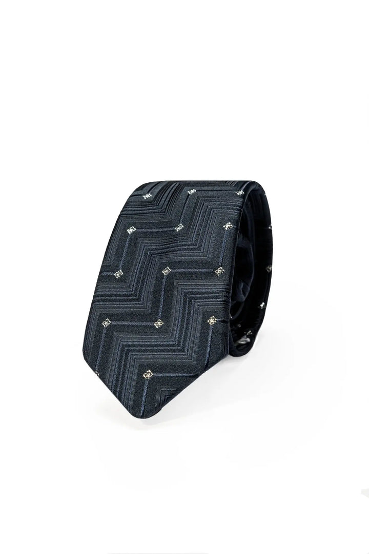 Nicol Smith | Cravatta in lurex con texture geometrica - Jek Pit