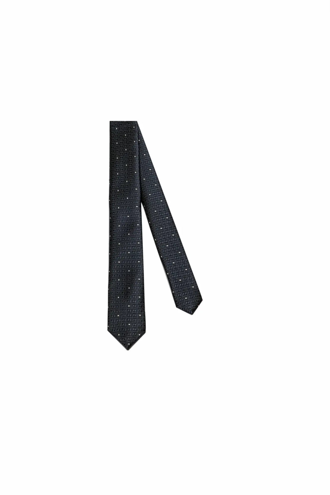 Nicol Smith  Cravatta in pura seta con texture e ricami argento |  JEK PIT