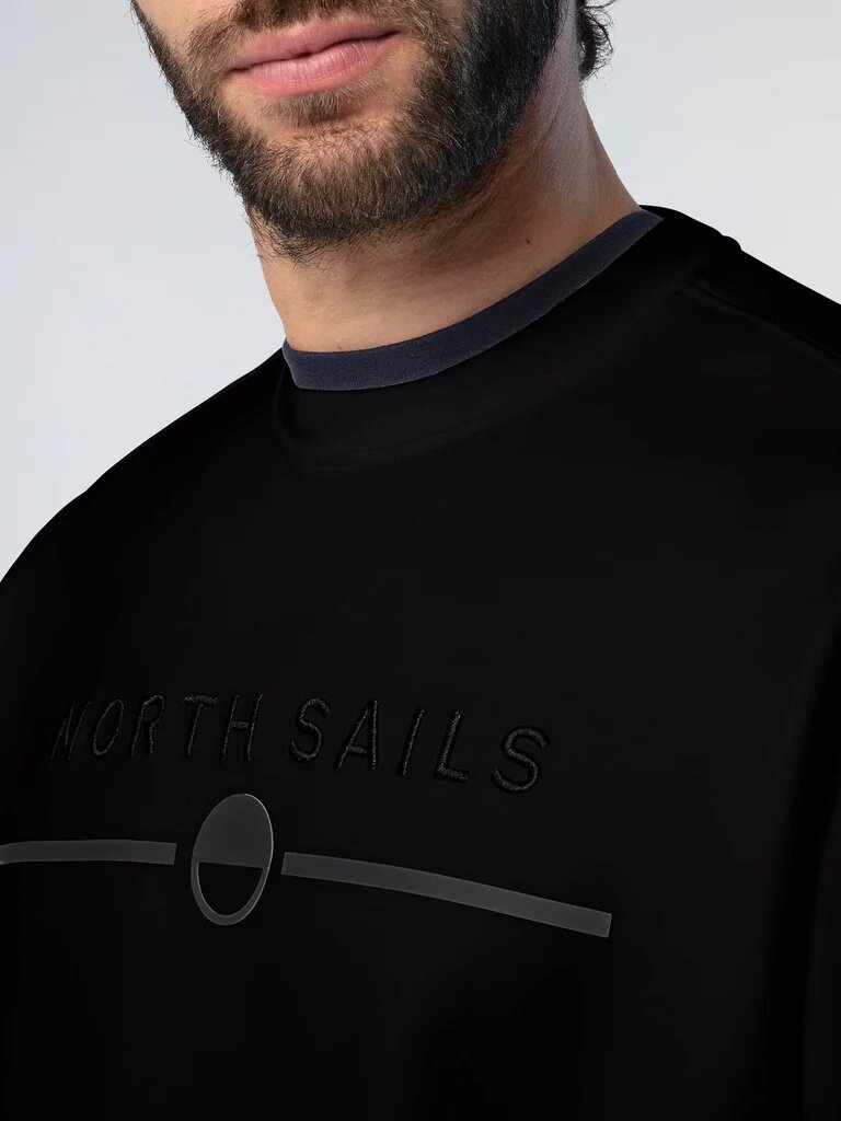 NORTH SAILS Felpa Giro Logo Ricamato e Gomm. Uomo - JEK PIT