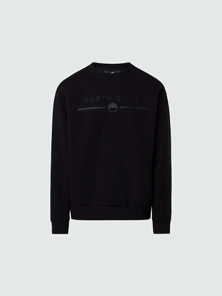 NORTH SAILS Felpa Giro Logo Ricamato e Gomm. Uomo - JEK PIT