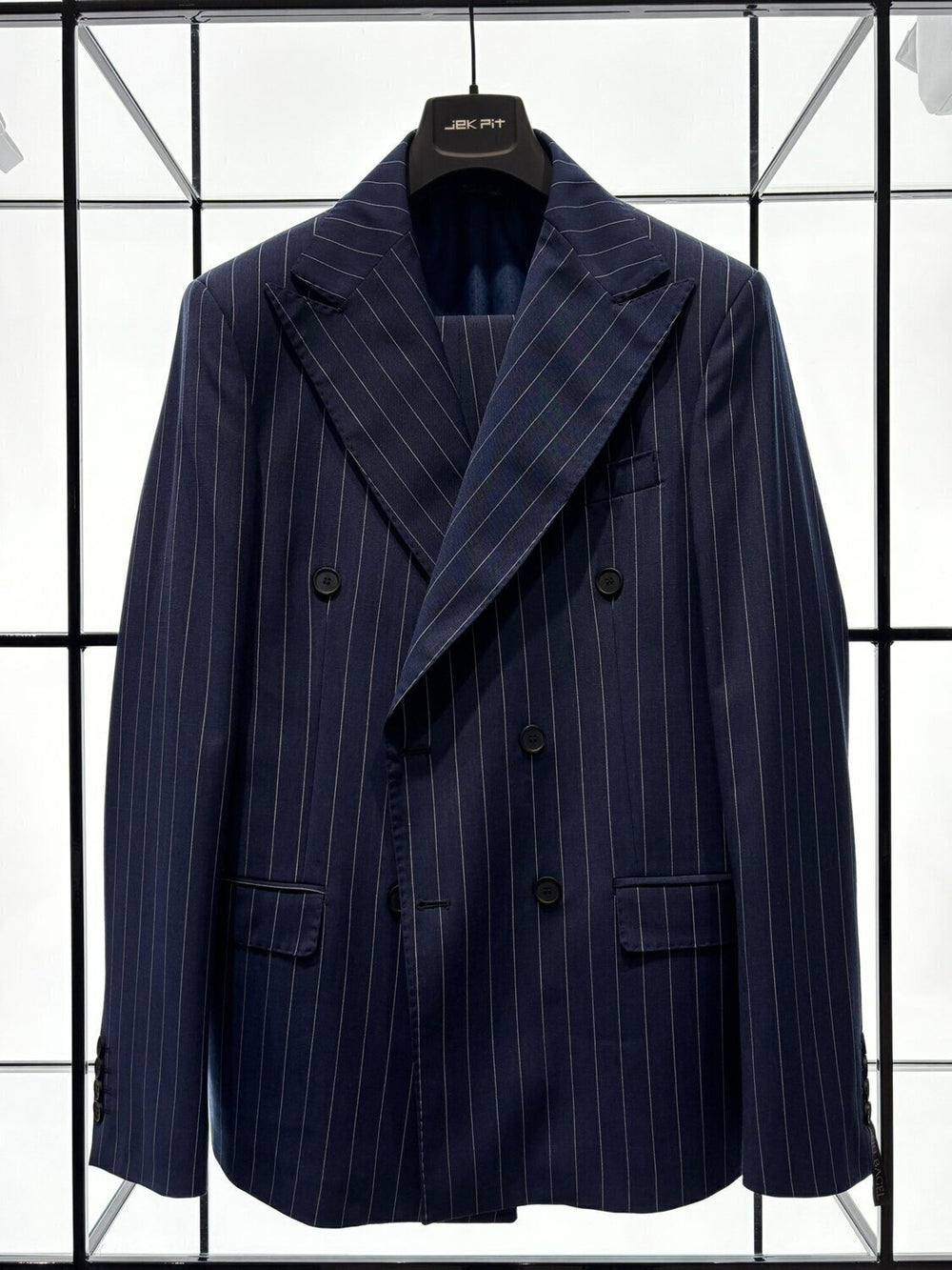 PASQUALE LANGELLA Abito Gessato Doppio Petto Uomo - JEK PIT