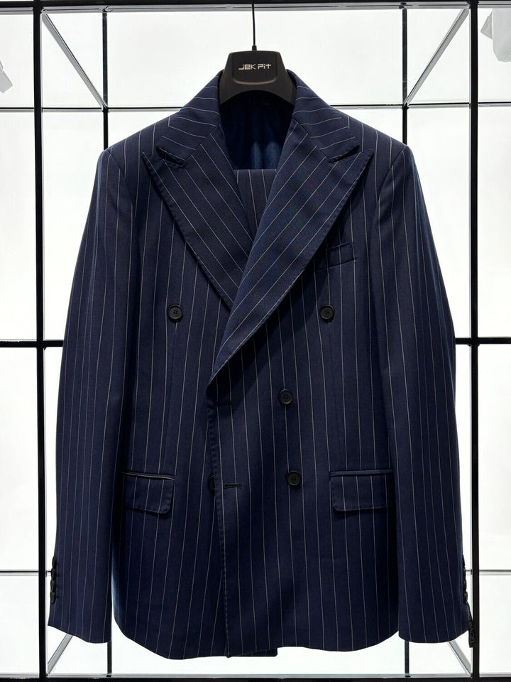 PASQUALE LANGELLA Abito Gessato Doppio Petto Uomo - JEK PIT