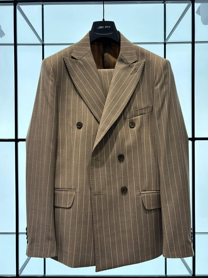 PASQUALE LANGELLA Abito Gessato Doppio Petto Uomo - JEK PIT