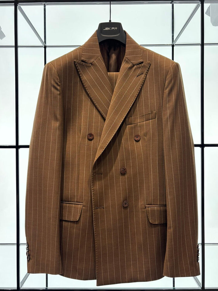 PASQUALE LANGELLA Abito Gessato Doppio Petto Uomo - JEK PIT