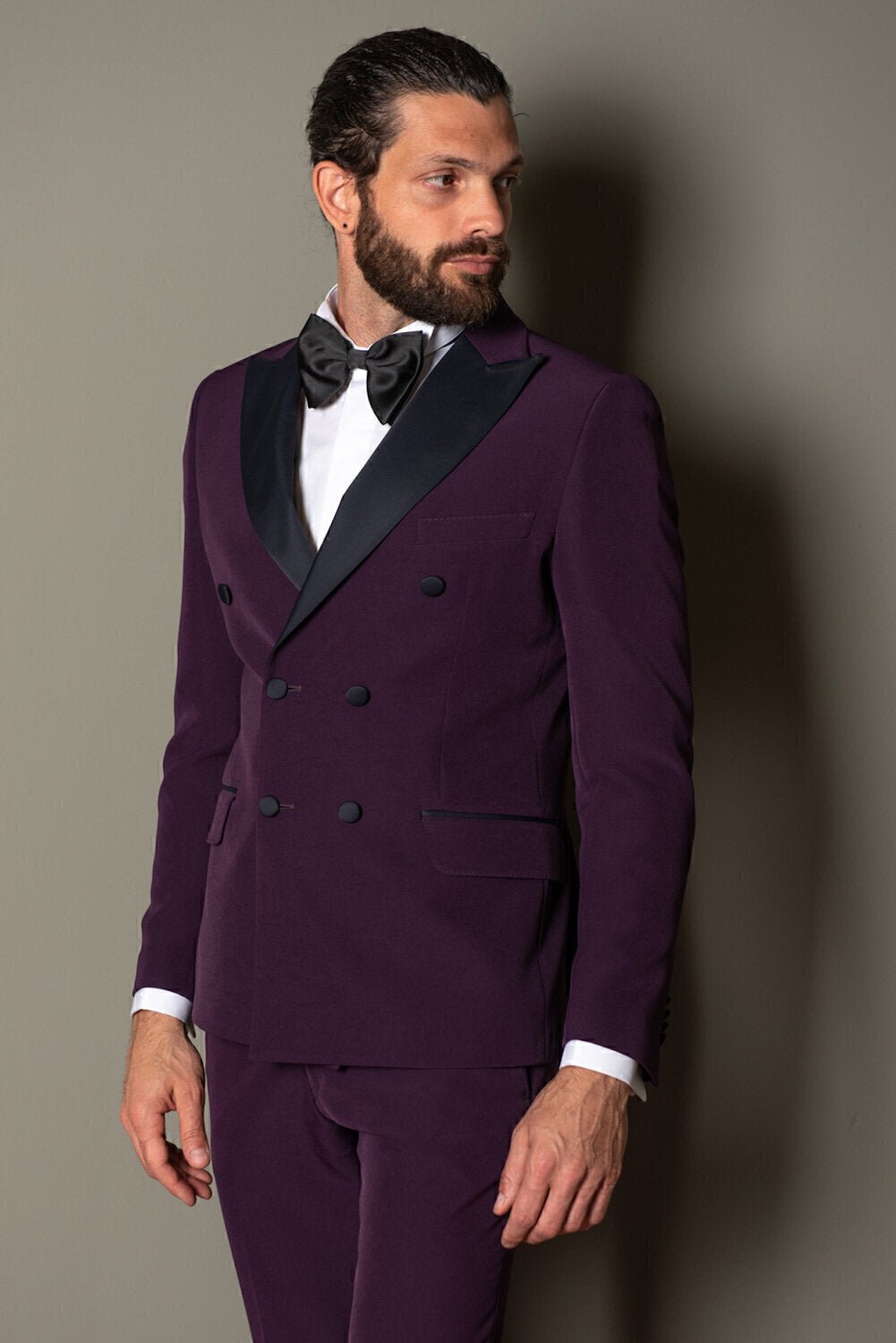 TAKESHY KUROSAWA Abito Doppio Petto Raso Uomo - JEK PIT