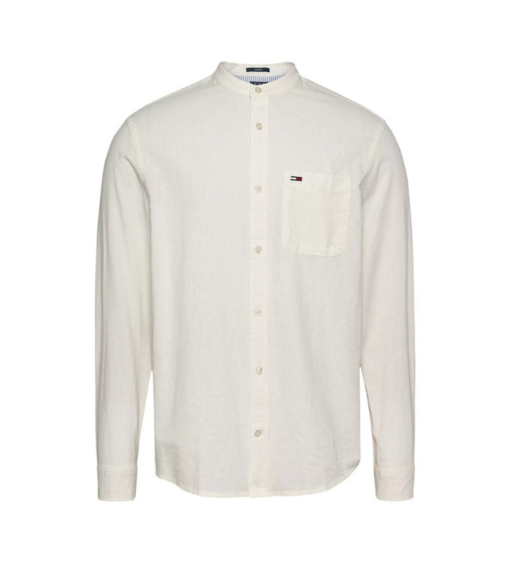TOMMY JEANS Camicia Tjm Linen Max Band Coreana Uomo - JEK PIT