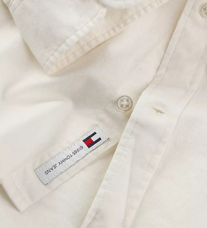 TOMMY JEANS Camicia Tjm Linen Max Band Coreana Uomo - JEK PIT