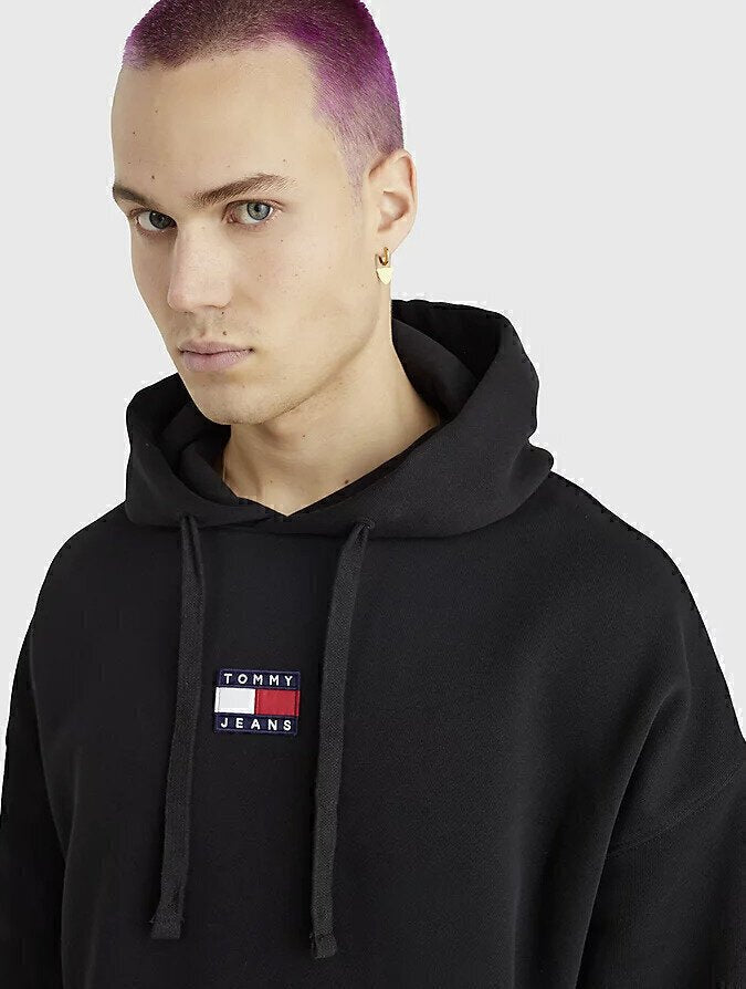 TOMMY JEANS Felpa Con Cappuccio Patch Centrale Uomo - JEK PIT