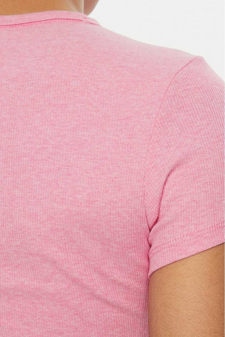 TOMMY JEANS t - Shirt a Costina Tjw Slim Logo Centr. Donna - JEK PIT