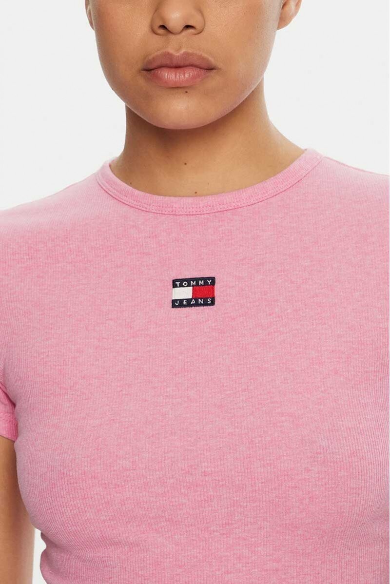 TOMMY JEANS t - Shirt a Costina Tjw Slim Logo Centr. Donna - JEK PIT