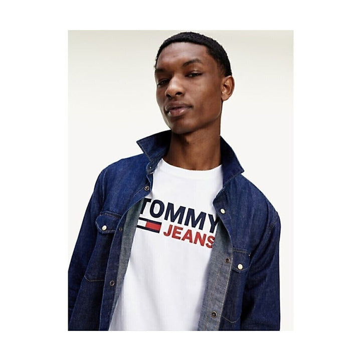 TOMMY JEANS t - Shirt Logo Centrale Ml Uomo - JEK PIT