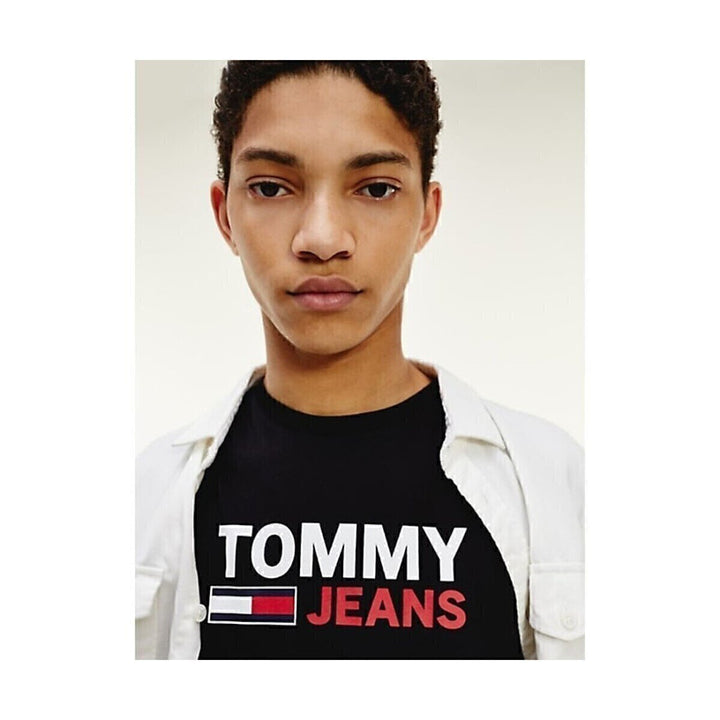 TOMMY JEANS t - Shirt Logo Centrale Ml Uomo - JEK PIT
